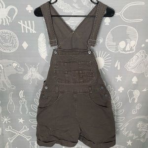 Vintage faded brown overall shorts